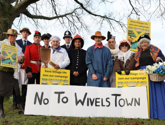 Protesters hit out at housing plan in village which ‘inspired Camberwick Green’ Image