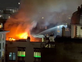 Firefighters tackle building fire in centre of Glasgow Image