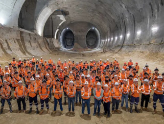 Hunter Street Station takes shape as part of Sydney Metro Image