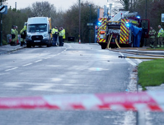 Homes evacuated after car crashes into gas substation Image