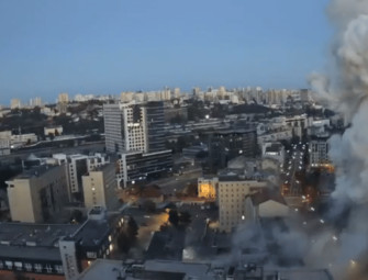 Shocking moment Russia strikes British Council building in Kyiv as Starmer accuses Putin of sabotaging peace Image