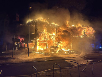 Clacton fire: Huge blaze rips through building in Essex seaside town Image