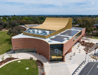 The true supporting act behind The Round performing arts centre’s façade Image