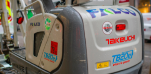 Takeuchi diggers ready to work in central London Image