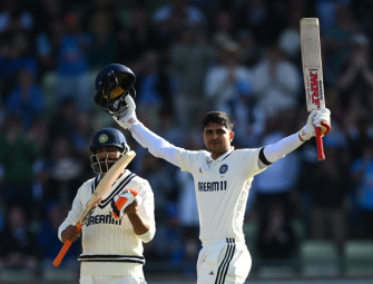 England vs India: Shubman Gill hits century as tourists build firm foundations at Edgbaston Image