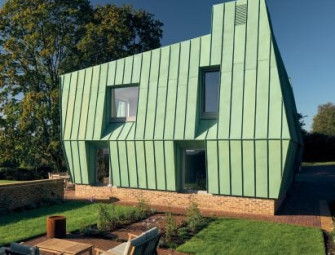 Adrian James Architects wraps Copper Bottom house in origami-like shell Image
