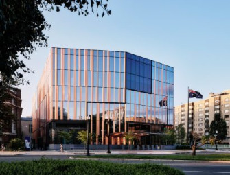 Bates Smart creates uniquely Australian monolithic embassy in Washington DC Image