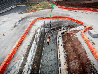 Piling wraps up on Hopkins Road level crossing removal Image