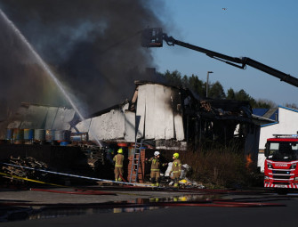 Six people in hospital after large fire at industrial estate in North Lanarkshire Image
