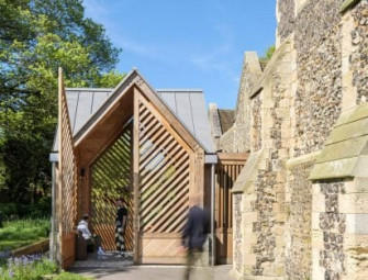 John Puttick Associates expands St Leonards Church with glulam porch Image