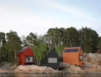 Littow Architectes creates collection of off-grid cabins on Helsinki archipelago Image