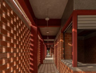 Red-painted steel structures feature in Mexican riverfront revitalisation Image